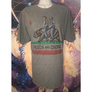 Cheech & Chong Unisex Large Cali Republic Graphic Tee